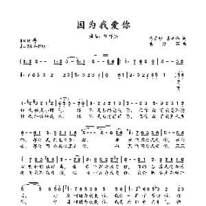因为我爱你_歌谱投稿_词曲:陈官煊/姜延辉 姜延辉