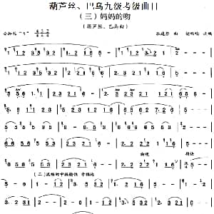 巴乌九级考级曲目 妈妈的吻 谷建芬曲 胡结续改编