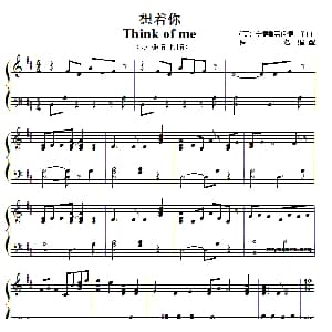 流行钢琴小曲 想着你 钢琴谱 安德鲁劳伊德韦伯