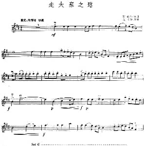 小提琴谱 | 走大寨之路 李相熙曲 安国敏改编