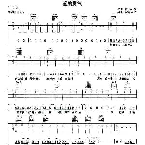 爱的勇气 吉他谱 曲婉婷 彼岸吉他