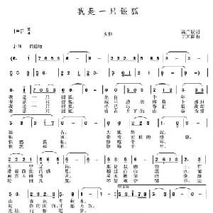 我是一只银狐_通俗唱法乐谱_词曲:高广辰 于珂群