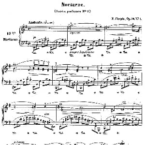 E小调夜曲Op.72－1 钢琴谱 肖邦