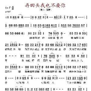 再回头我也不要你_歌谱投稿