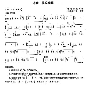 二胡谱 | 送我一枝玫瑰花 维吾尔民歌 王莉莉订谱