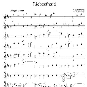萨克斯谱 | Liebesfreud 四重奏第一次中音萨克斯分谱