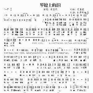 琴键上的泪_歌谱投稿_词曲:黄勇深 黄勇深