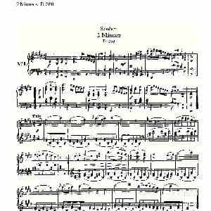 2 Minuets D.380 钢琴谱