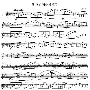 萨克斯谱 | 萨克斯练习曲合集 4—43 降D大调连音练习 费林