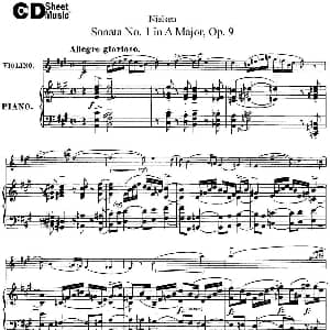 小提琴谱 | Violin Sonata No.1 in A Major Op.9 小提琴 钢琴伴奏