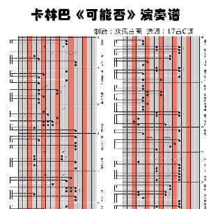 可能否 拇指琴卡林巴琴演奏谱 木小雅 木小雅