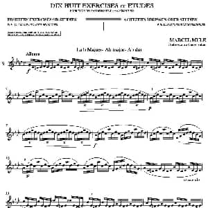 萨克斯谱 | 18 Exercicios ou Estudos de Marcel Mule Enelruy Lira 马瑟 穆勒18首练习曲—9 Marcel Mule 马瑟 穆尔