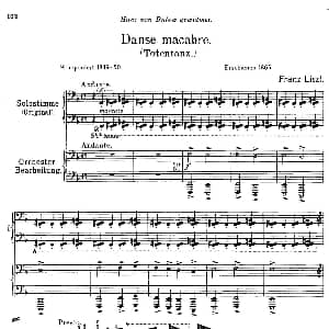 Danse Macabre. 钢琴谱 弗兰茨 李斯特