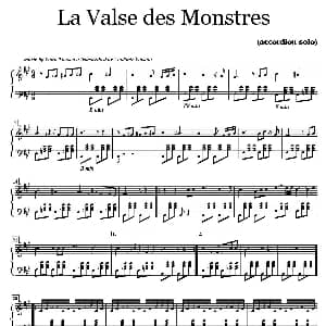 手风琴谱 | 野兽华尔兹 ​La Valse Des Monstres accord solo