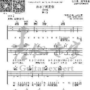 忘不了的是你 原版吉他谱_歌曲简谱