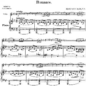 小提琴谱 | 25首小提琴曲合集 Romance HANS SITT. Op.26 No.5 . 小提琴 钢琴伴奏 BENONI LAGYE