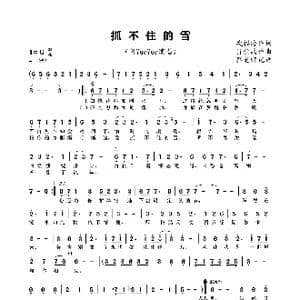 抓不住的雪_歌谱投稿_词曲:栾福海 肖伯函