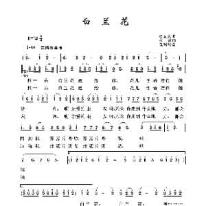 白兰花_歌曲简谱_词曲:贺东久 印青
