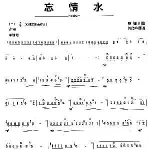 笛子谱 | 忘情水