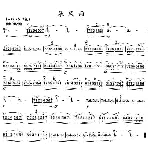 二胡谱 | 暴风雨