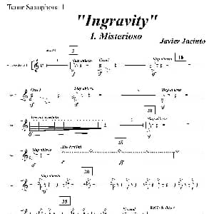 萨克斯谱 | Ingravity 第一乐章 第一次中音萨克斯分谱 Javier Jacinto