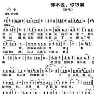 你不说,你很累_民歌简谱_词曲:梁邵武 陆建业