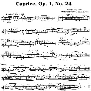 萨克斯谱 | Caprice Op.1 No.24 帕格尼尼第24首随想曲