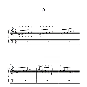非连音练习 6 钢琴谱
