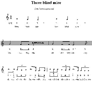 Three blind mice_外国歌谱