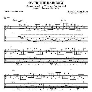 tommy emmanuel over the rainbow 吉他谱