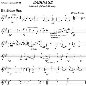萨克斯谱 | BADINAGE 四重奏 上低音萨克斯分谱