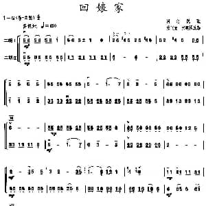 二胡谱 | 回娘家 二重奏