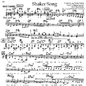 Shaker Song 钢琴谱