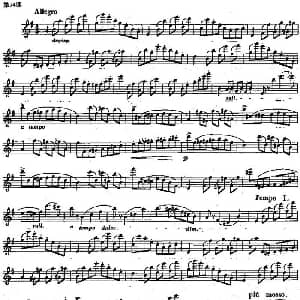 长笛曲谱 | 长笛练习曲100课之第74课 八度连音连接练习曲