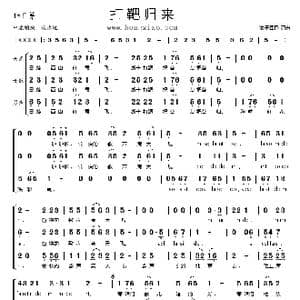 打靶归来_歌谱投稿