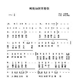 叫我如何不想你_歌曲简谱_词曲:关丽群 快乐好歌