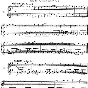 长笛曲谱 | 柯勒40首长笛提高练习曲OP.55 NO.3 NO.4 Kohler 柯勒
