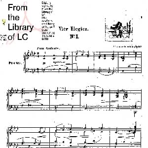 Vier Elegien Op.37 钢琴谱 狄奥多 柯希纳