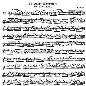 萨克斯谱 | 25 Daily Exercises 之22 H klose