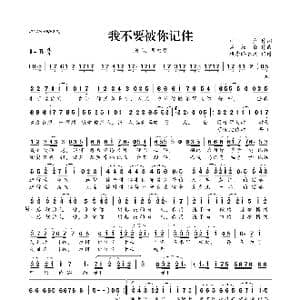 我不要被你记住_歌曲简谱_词曲:林夕 周柏豪