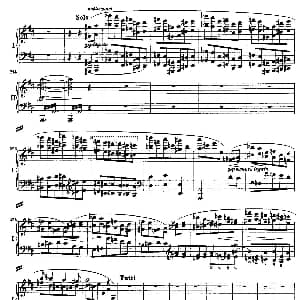 降B大调第二钢琴协奏曲 钢琴谱 约翰内斯 勃拉姆斯