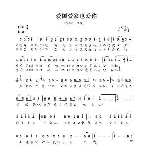 爱国爱家也爱你_歌曲简谱_词曲:石顺义 李昕