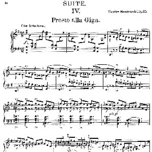 Suite in G Major Op.50 钢琴谱 莫里兹 莫什科夫斯基