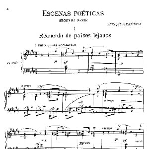 Escenas Poeticas 钢琴谱 恩里克 格拉纳多斯