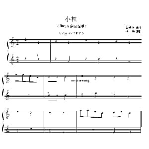 小杠 钢琴谱 金爱华曲 杨华
