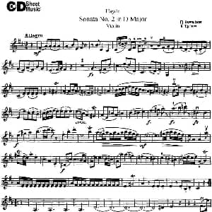 小提琴谱 | Violin Sonata No.2 in D Major