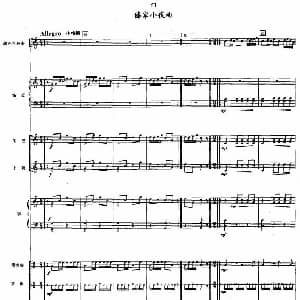 葫芦丝谱 | 傣家小夜曲 葫芦丝 乐队伴奏总谱