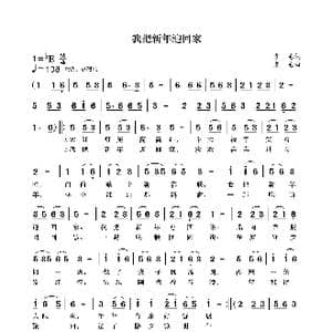 我把新年迎回家_歌曲简谱_词曲:袁龙 袁龙