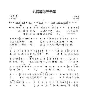 站着等你三千年_歌曲简谱_词曲:王琪 王琪