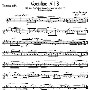 Bordogni Vocalise #13 小号 Marco Bordogni